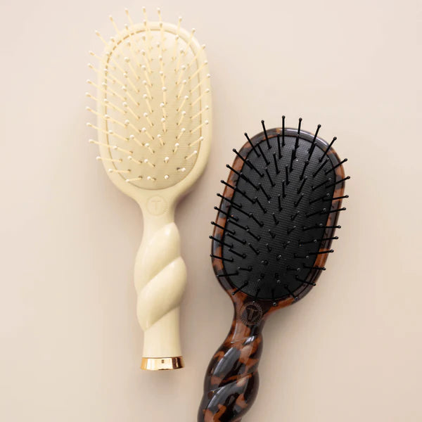 Teleties Mini Detangler Hair Brush for Medium Hair - Tan
