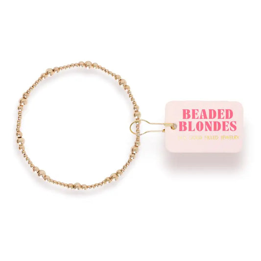 Beaded Blondes Dainty Sutton Bracelet in Gold
