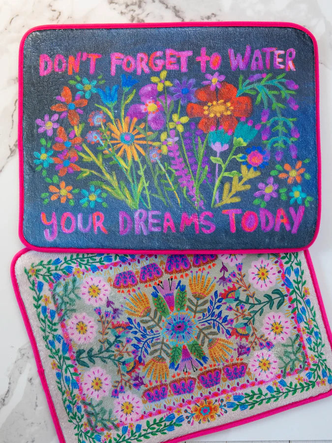 Natural Life Reversible Dish Drying Mat-Don't Forget