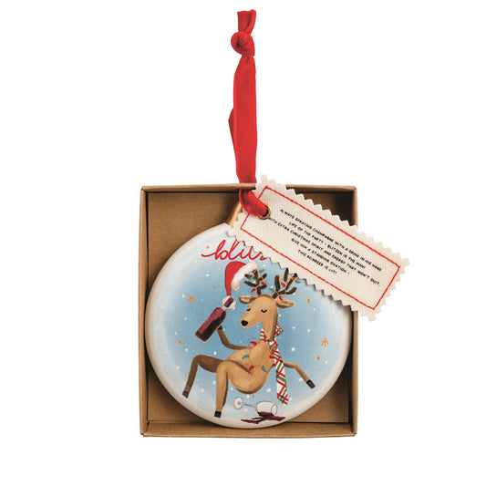 MUD PIE BLITZEN REINDEER NAME ORNAMENT