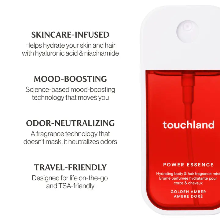 Touchland Golden Amber Power Essence Body & Hair Fragrance Mist