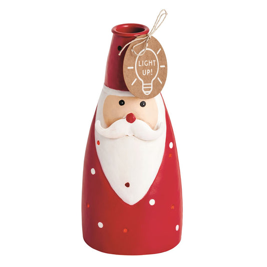 MUD PIE SMALL SANTA LIGHT-UP TAPER HOLDER