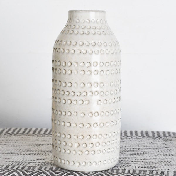 Pd HOME 11.6″ WHITE PATTERN VASE