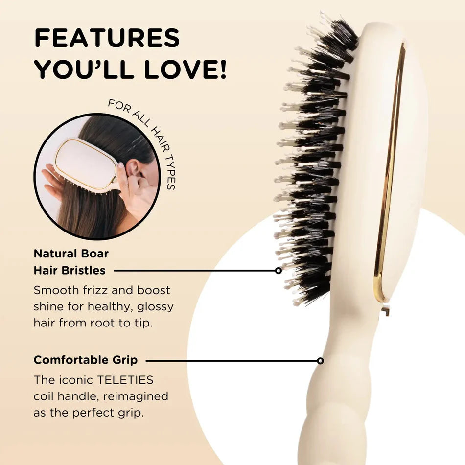 TELETIES BOAR HAIR BRUSH