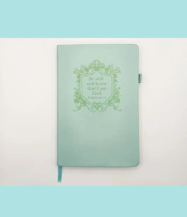 Standing on the WORD Journal Bow Crest with Verse: Psalms 46:10 be still and know