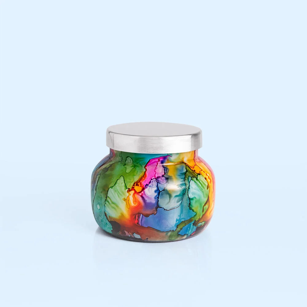 capri BLUE Volcano Rainbow Watercolor Petite Jar, 8 oz