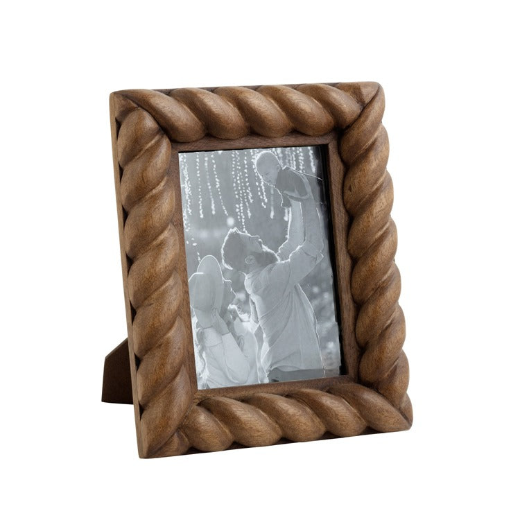MUD PIE Large Twisted Wood Frame