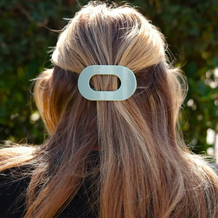 Teleties Flat Round Hair Clip | Tiny | Dew Drop