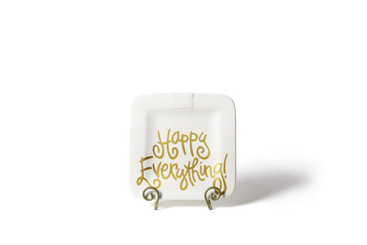 HAPPY EVERYTHING! WHITE STRIPE MINI HAPPY EVERYTHING! SQUARE PLATTER