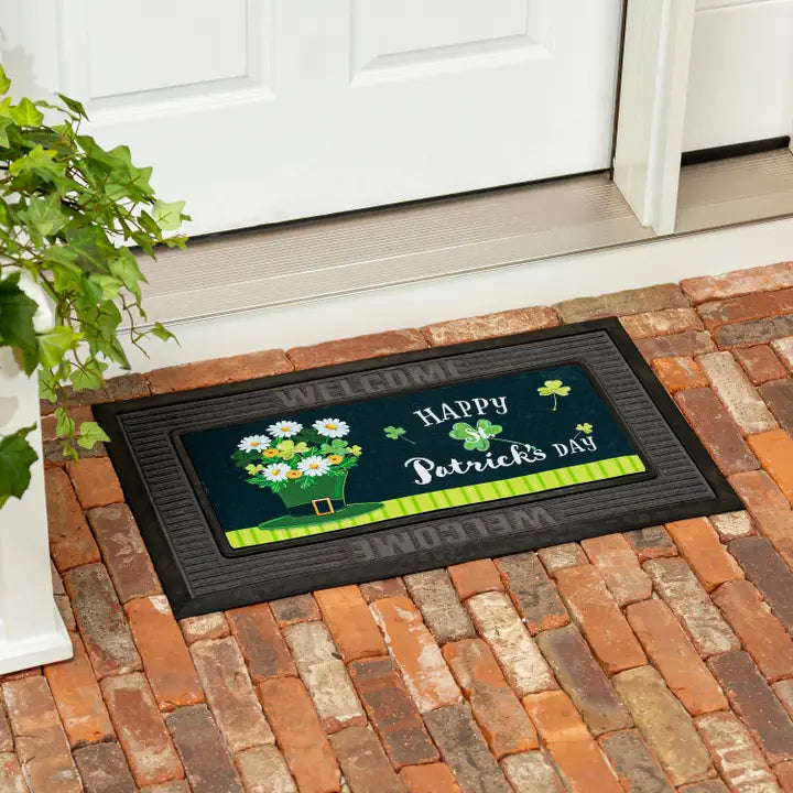 Evergreen Enterprises Happy St. Patrick's Day Floral Hat Sassafras Switch Mat