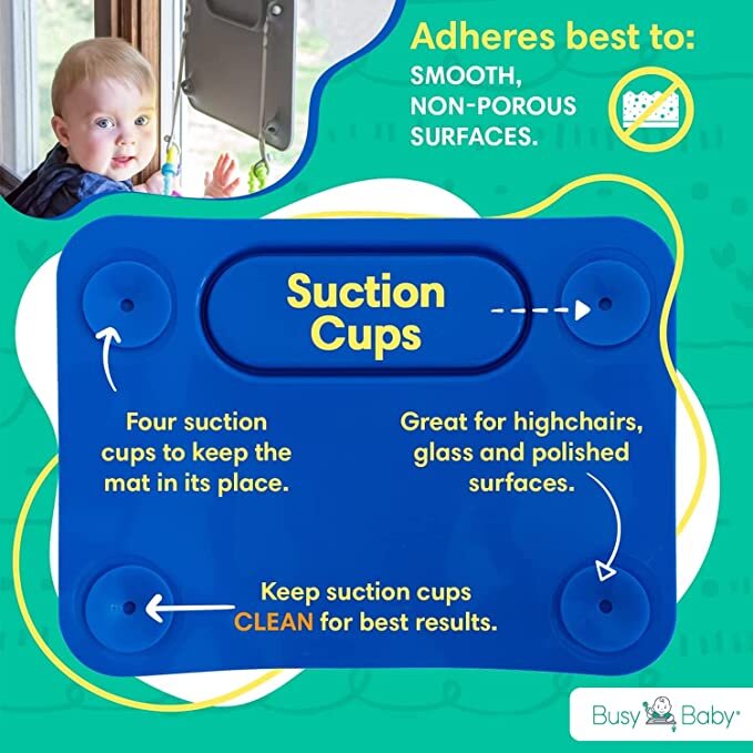 Busy Baby Silicone Placemat - 4 Tether Version