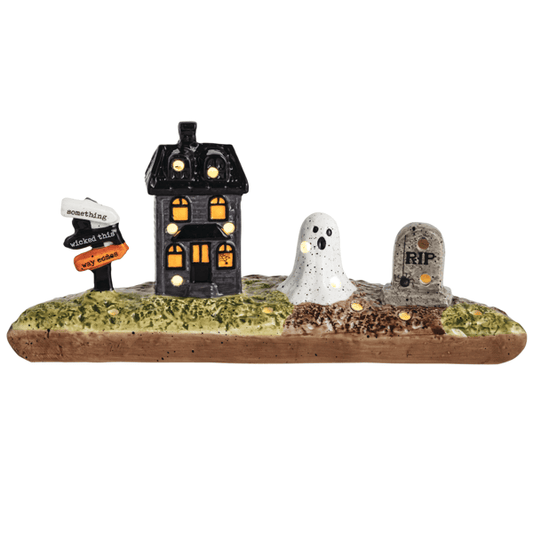 MUD PIE LARGE HALLOWEEN LIGHT-UP SITTER