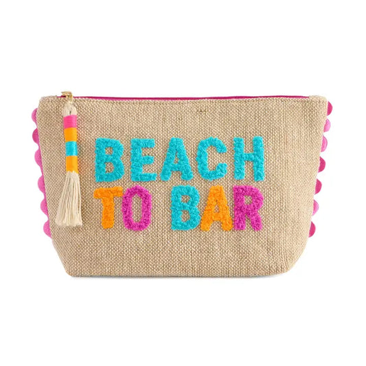 Shiraleah "Beach To Bar" Zip Pouch,Natural