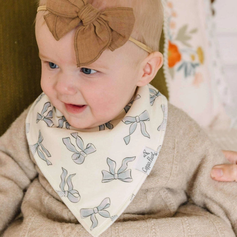 Copper Pearl Baby Bandana Bibs - Gemma in Tan