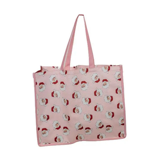 Jane Marie Pink Santa Claus Large Tote