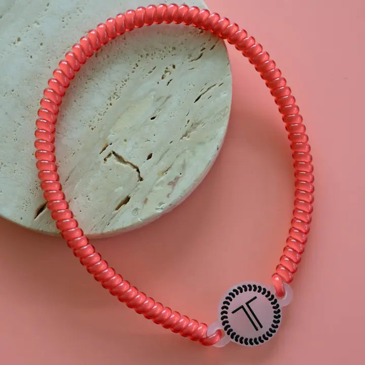 Teleties Spiral Hair Coil Headband | Coral Craze