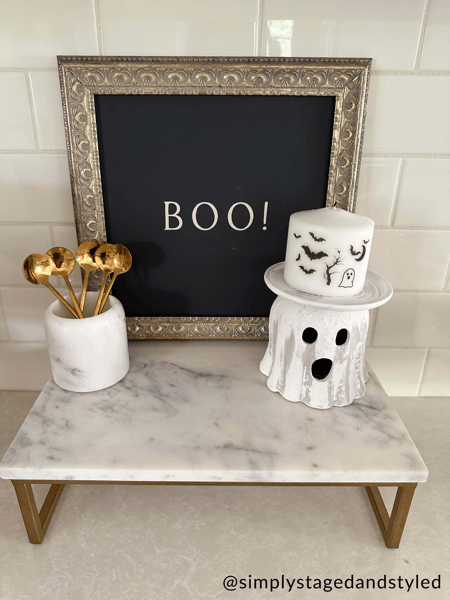 MUD PIE TERRA GHOST PILLAR HOLDER