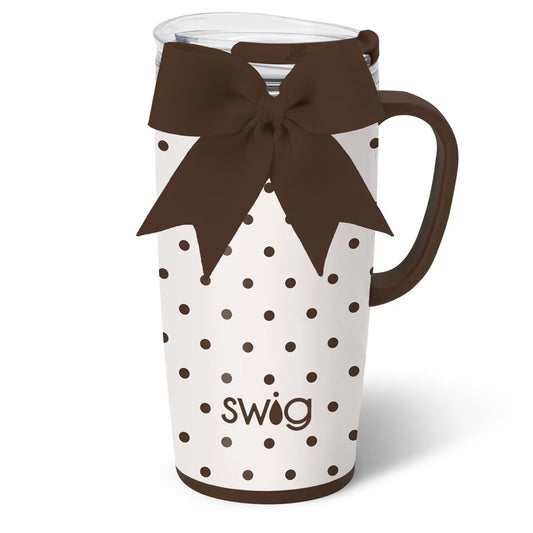 Swig Life Mocha Dots Travel Mug 22oz