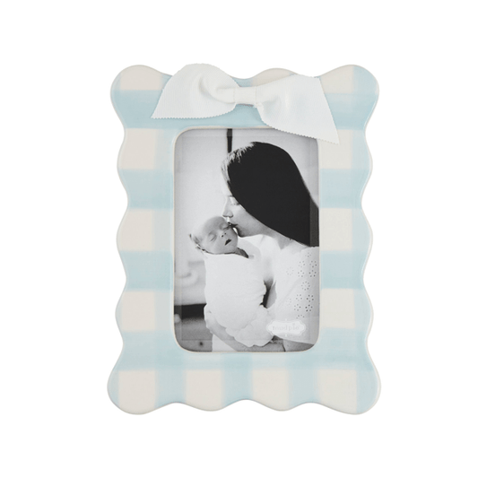 MUD PIE VERTICAL BLUE BOW FRAME