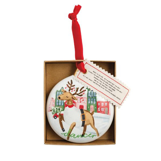 MUD PIE DANCER REINDEER BOXED ORNAMENT