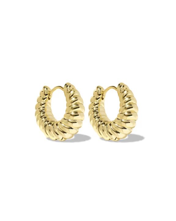 KENDRA SCOTT SANDY HUGGIE EARRINGS GOLD