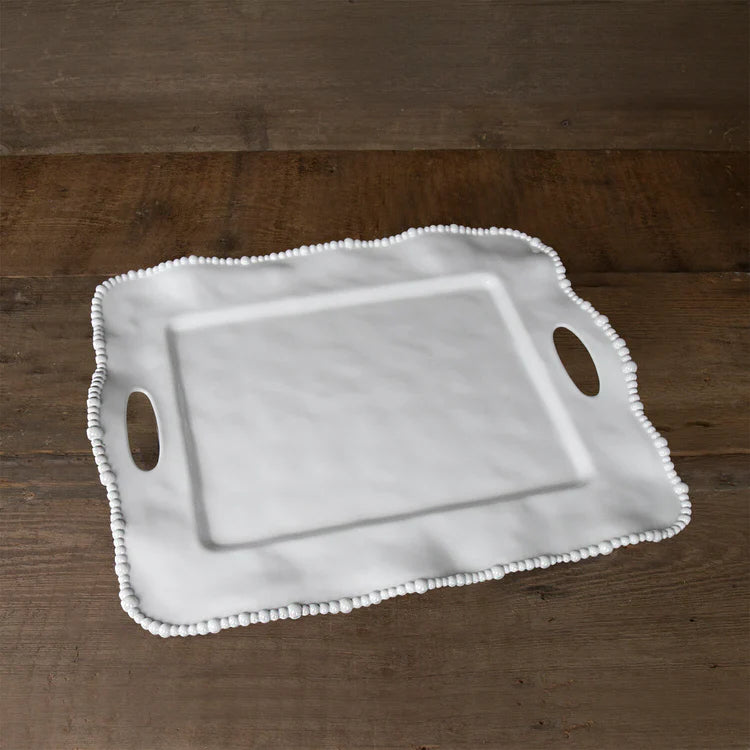 Beatriz Ball VIDA Alegria Rectangular Tray with Handles White