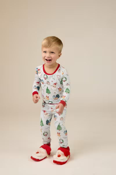 MUD PIE CHRISTMAS JINGLE LIGHT-UP SLIPPERS