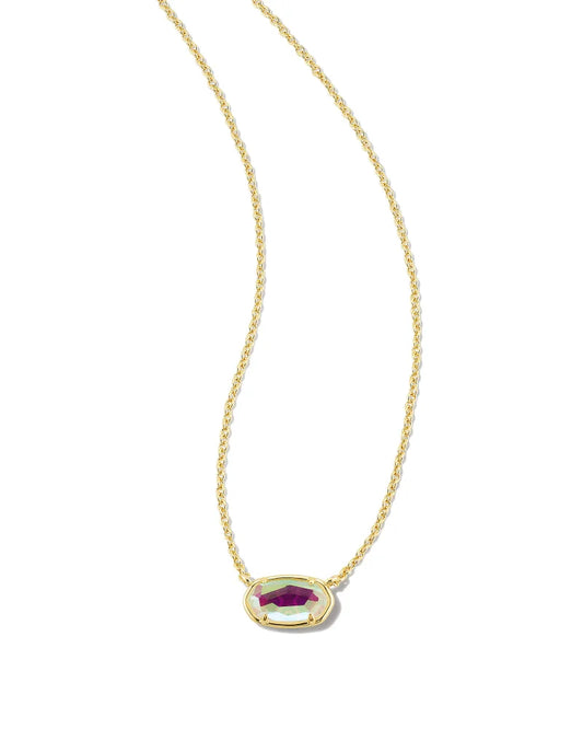 Kendra Scott Grayson Gold Pendant Necklace in Dichroic Glass