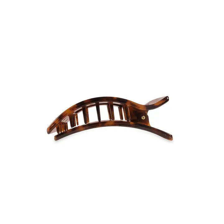 Teleties Flat Rectangle Hair Clip | Small | Tortoise