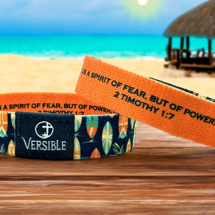 Versible Surf Side / 2 Timothy 1:7 Wristband