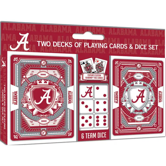 Alabama Crimson Tide - 2-Pack Playing Cards & Dice Set