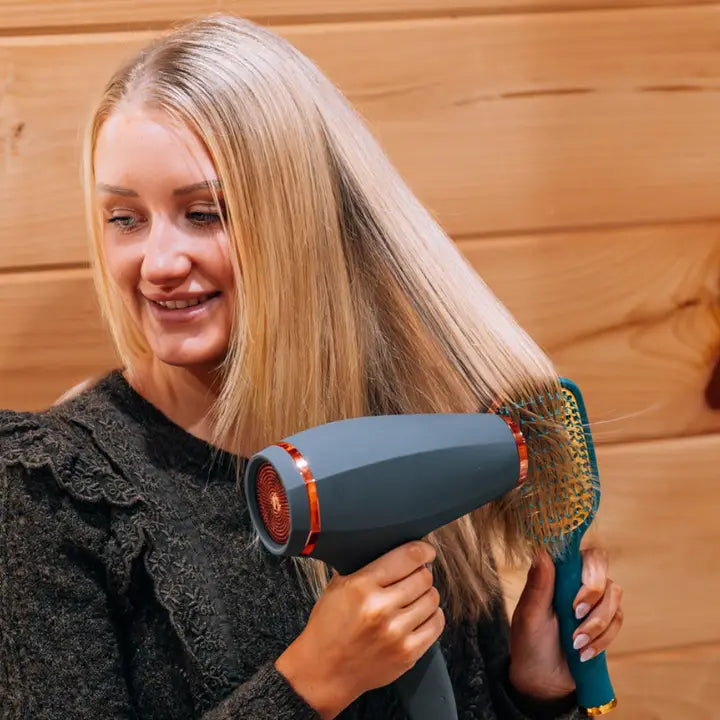 Teleties Vented Hair Brush - Teal with It