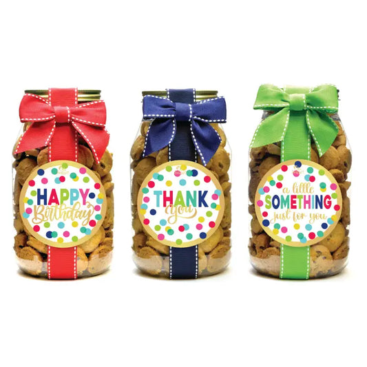 Oh, Sugar! Cookie Jars -Small Dot - Quart-Chocolate Chip