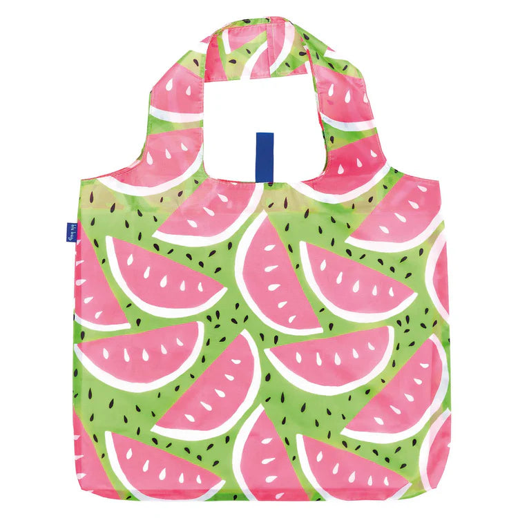 ROCKFLOWERPAPER WATERMELON BLU BAG REUSABLE SHOPPING BAG - MACHINE WASHABLE