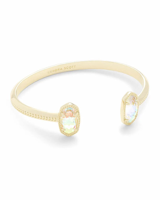 Kendra Scott Elton Gold Cuff Bracelet in Dichroic Glass