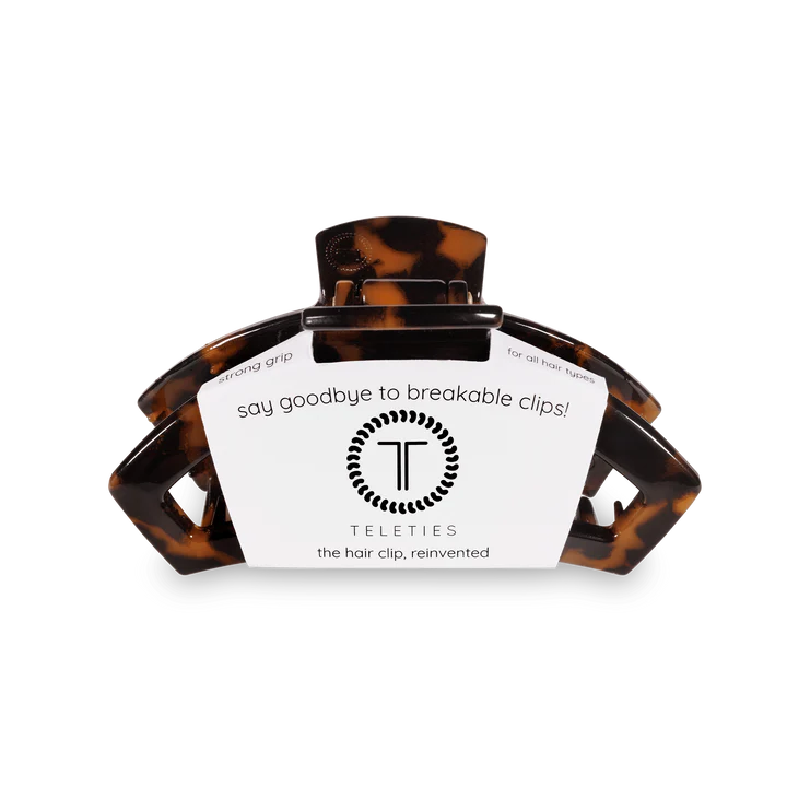Teleties Open Tortoise Medium Hair Clip
