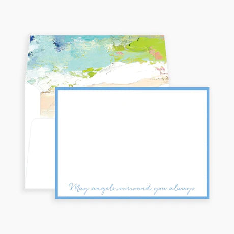 ANNE NEILSON HOME BLUE MAY ANGELS SURROUND YOU ALWAYS NOTECARDS