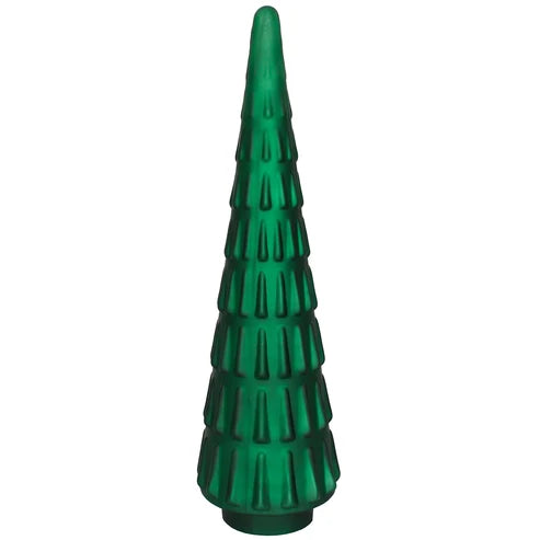 Christmas Tree Geo Dimple 9" W X 24" H Emerald Matte