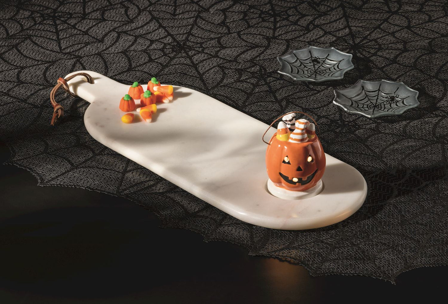 MUD PIE PUMPKIN BASKET LIGHT-UP SITTER