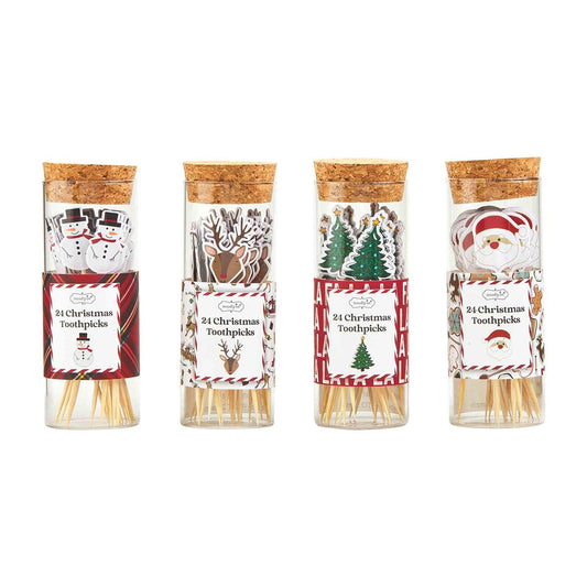 Mud Pie Christmas Toothpick Jars