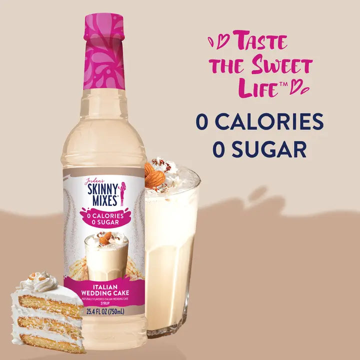 Jordan's Skinny Mixes Sugar Free Italian Wedding Cake Syrup