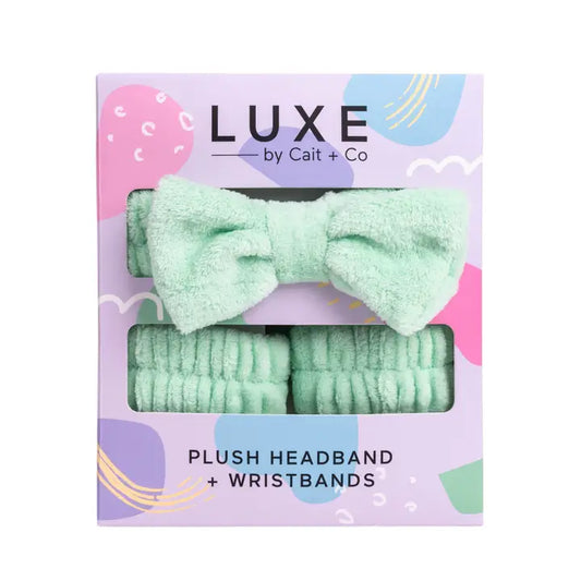 Cait + Co Luxe Headband + Wristbands - Green