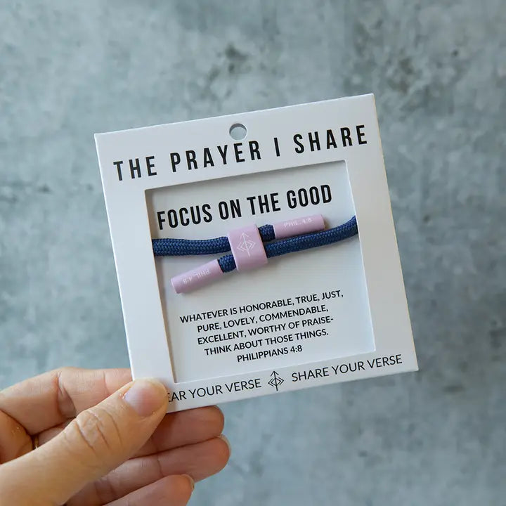 THE PRAYER I SHARE Focus On the Good Cord Bracelet | Christian Athletes