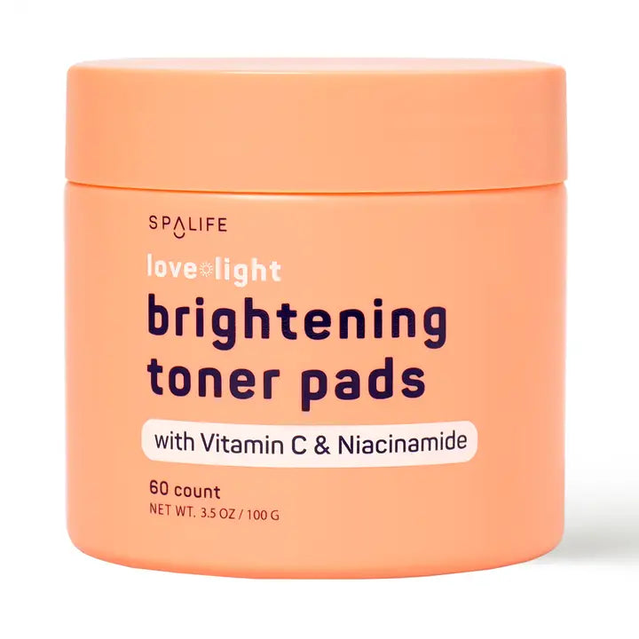 Spa Life Love + Light Brightening Toner Pads - 60 Count
