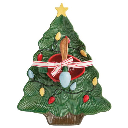 MUD PIE CHRISTMAS TREE CHIP AND DIP SET