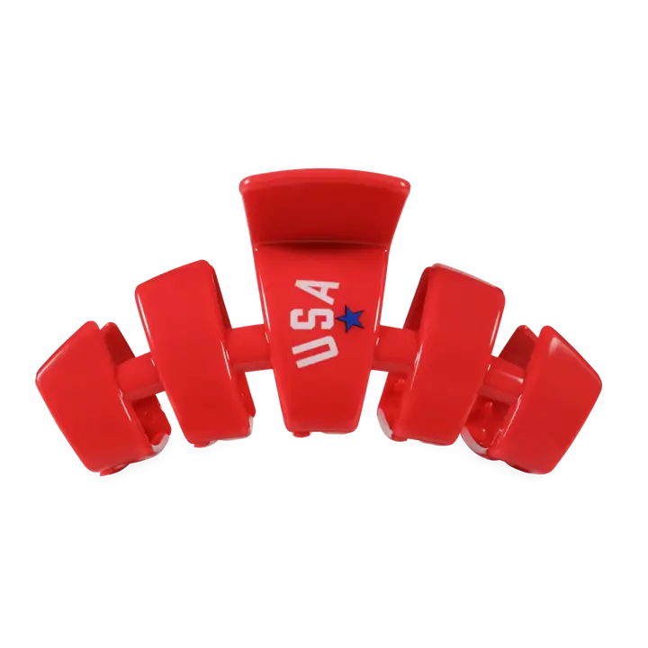 Teleties Classic Hair Clip | Large | USA Red