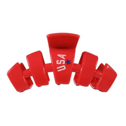 Teleties Classic Hair Clip | Large | USA Red