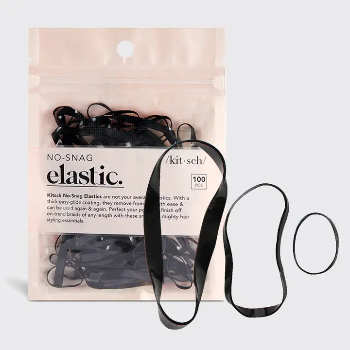Kitsch No-Snag Elastic 100pc - Black