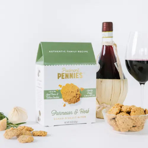 Piedmont Pennies Large Carton, Parmesan & Herb