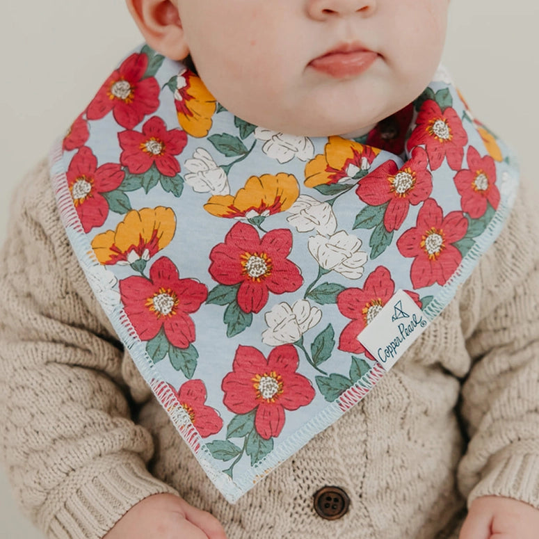 Copper Pearl Baby Bandana Bibs - Ivy